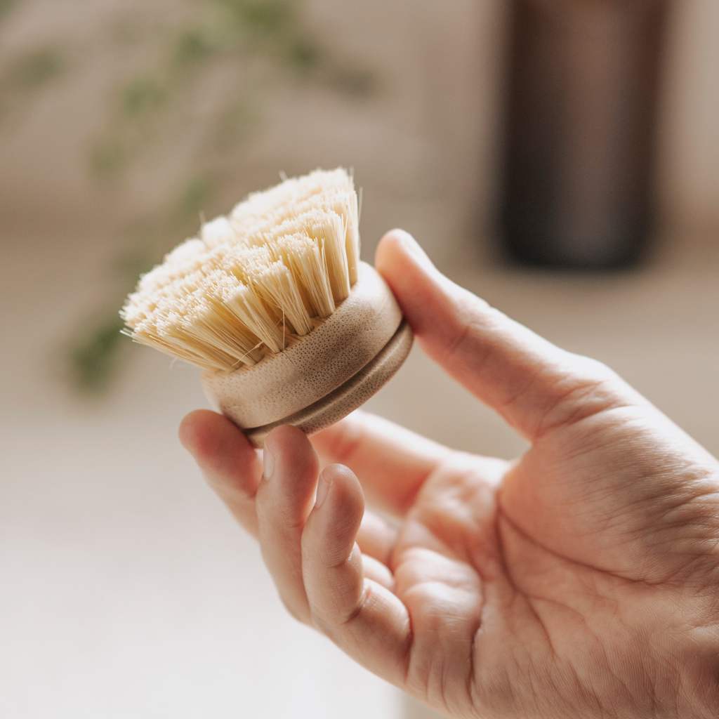 Reusable Bamboo Dish Brush | Eco Washing Up Cleaning Brushes: Dish brush (Equipped with soft head)