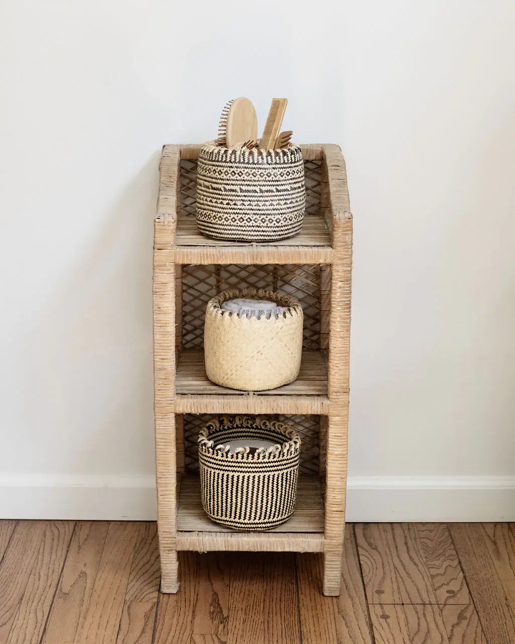 Artisanal Handmade Eco Storage Basket: Beige