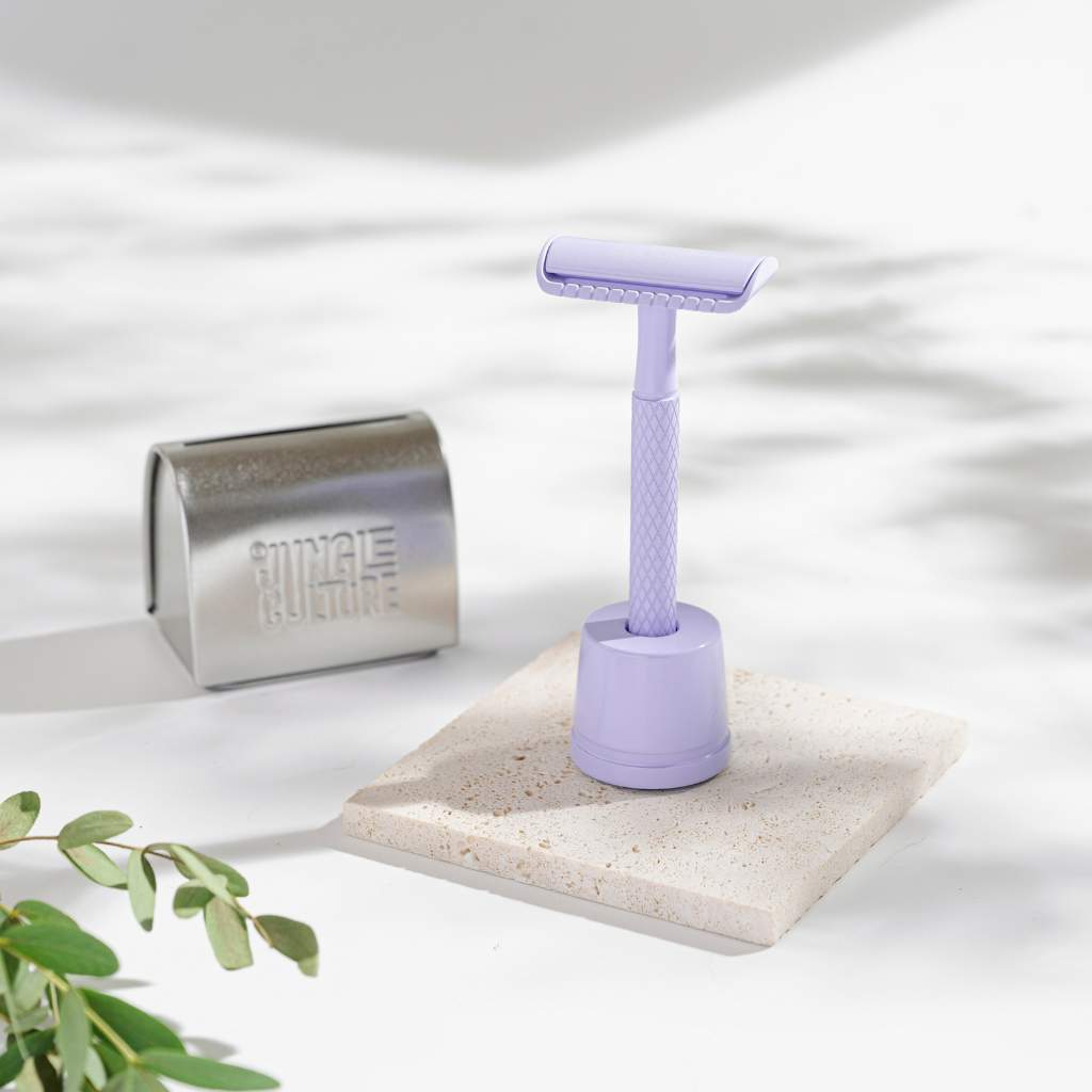 Safety Razor Stand for Jungle Culture Razors: Metallic black