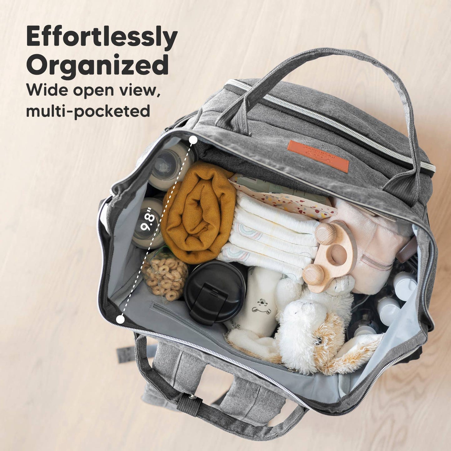 KeaBabies Original Diaper Bag Backpack, Baby Bags with Changing Pad