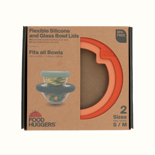 Glass Bowls and Silicone Seal Lids (Set/2) – Terra Cotta