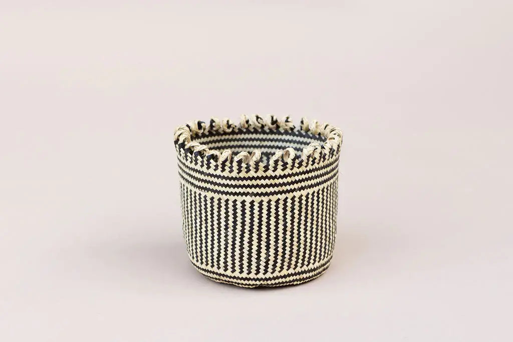 Artisanal Handmade Eco Storage Basket: Beige