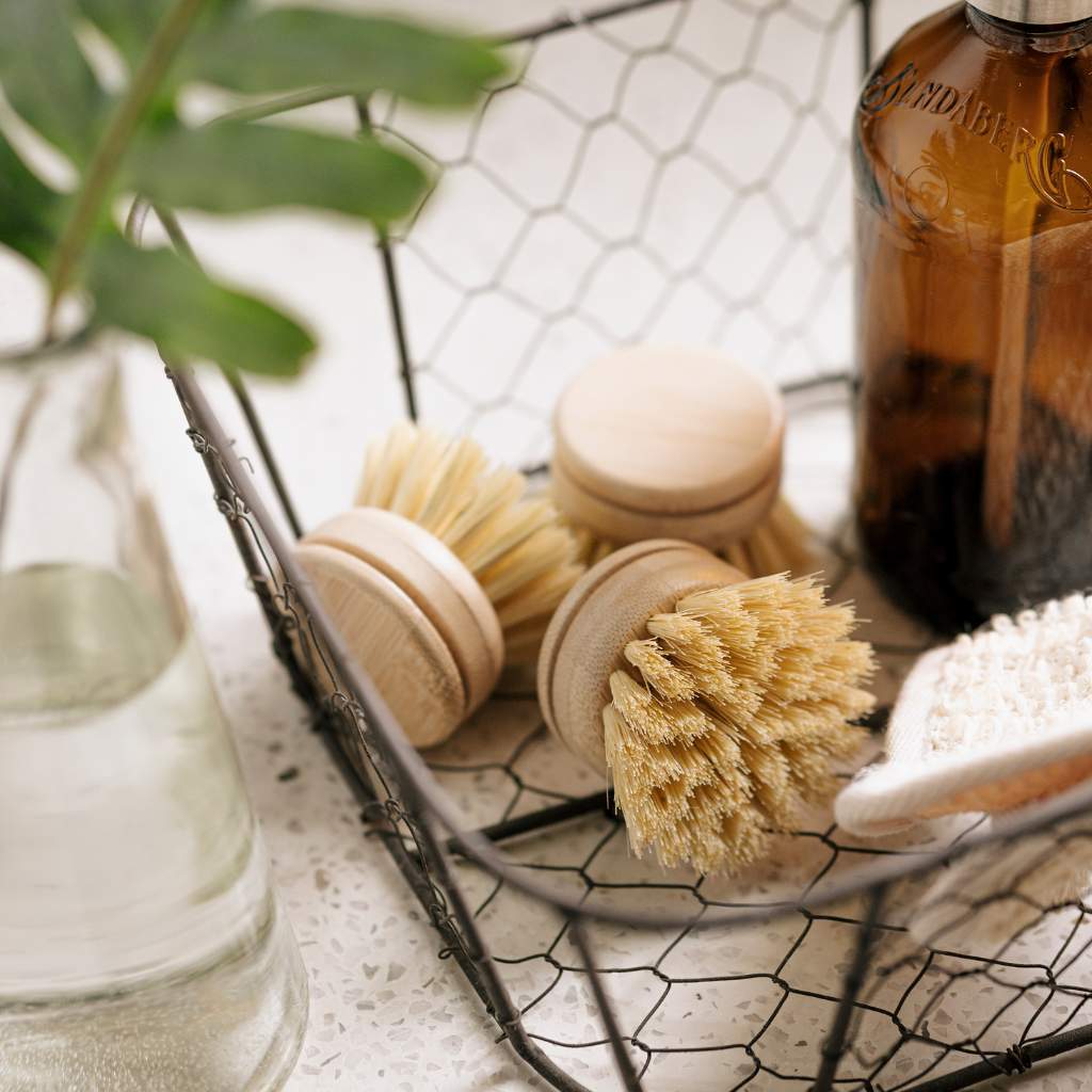 Dish Brush Head Replacements | Eco Bamboo (Pack of 4) : Set of 4 Brush Heads (Firm Fibres)