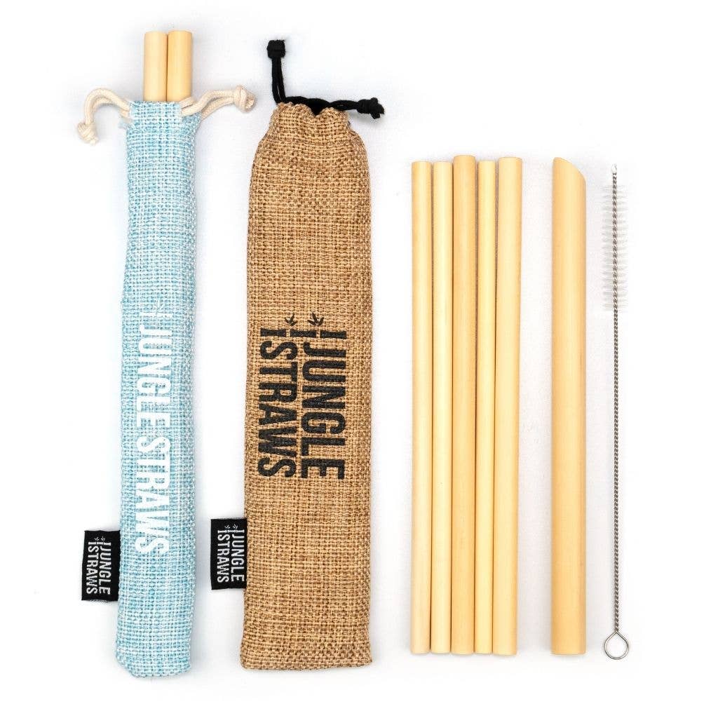 Reusable Bamboo Drinking Straw Set - Sage (Light Green)