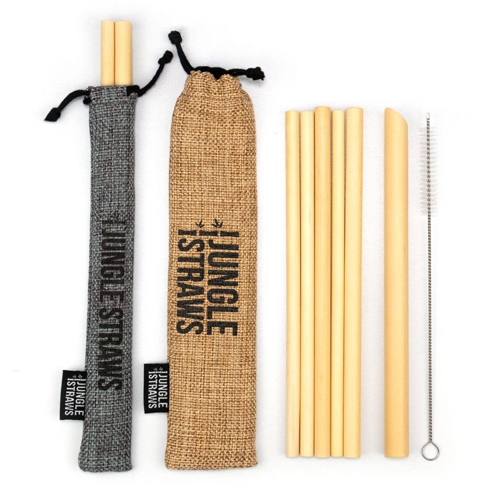 Reusable Bamboo Drinking Straw Set - Sage (Light Green)