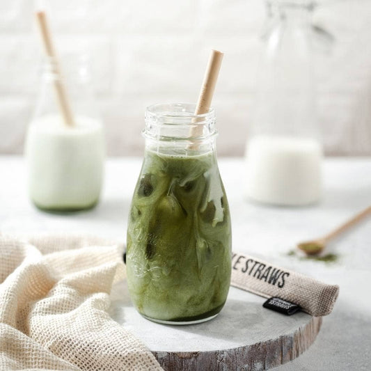 Bamboo Drinking Straws - Reusable Straw Set - 12 Straws