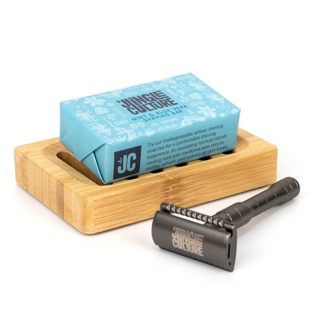 Shaving Soap Bar - Zero Waste Solid Shaving Cream, Gel, Foam: Aloe Vera & Soothing Mint