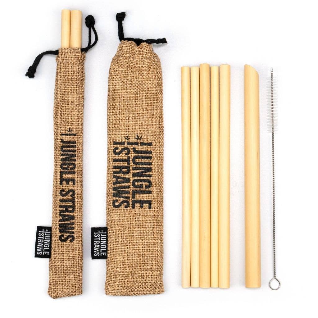 Reusable Bamboo Drinking Straw Set - Sage (Light Green)