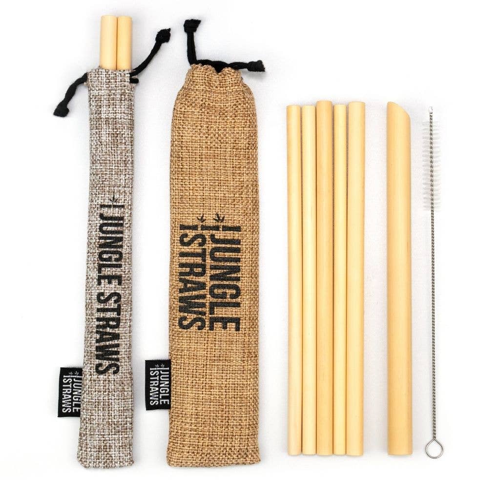 Reusable Bamboo Drinking Straw Set - Sage (Light Green)