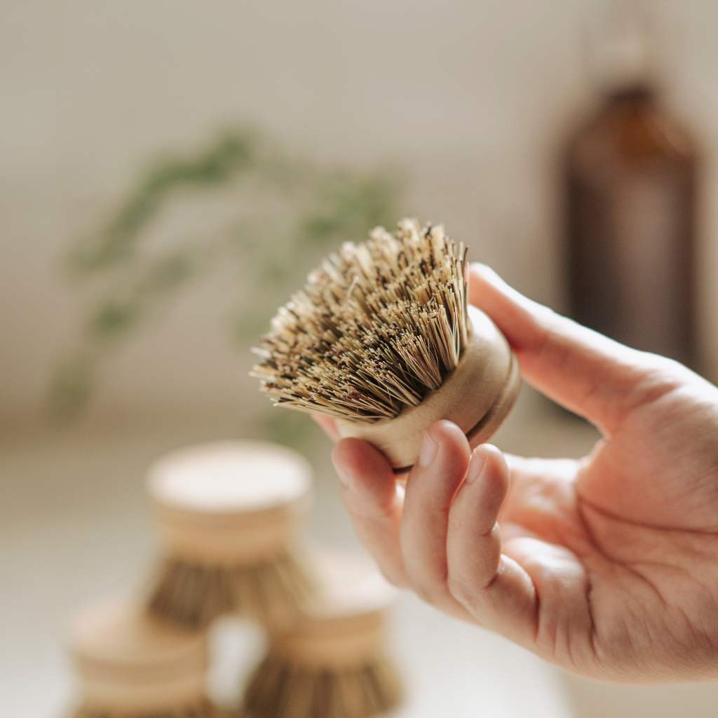Reusable Bamboo Dish Brush | Eco Washing Up Cleaning Brushes: Dish brush (Equipped with soft head)