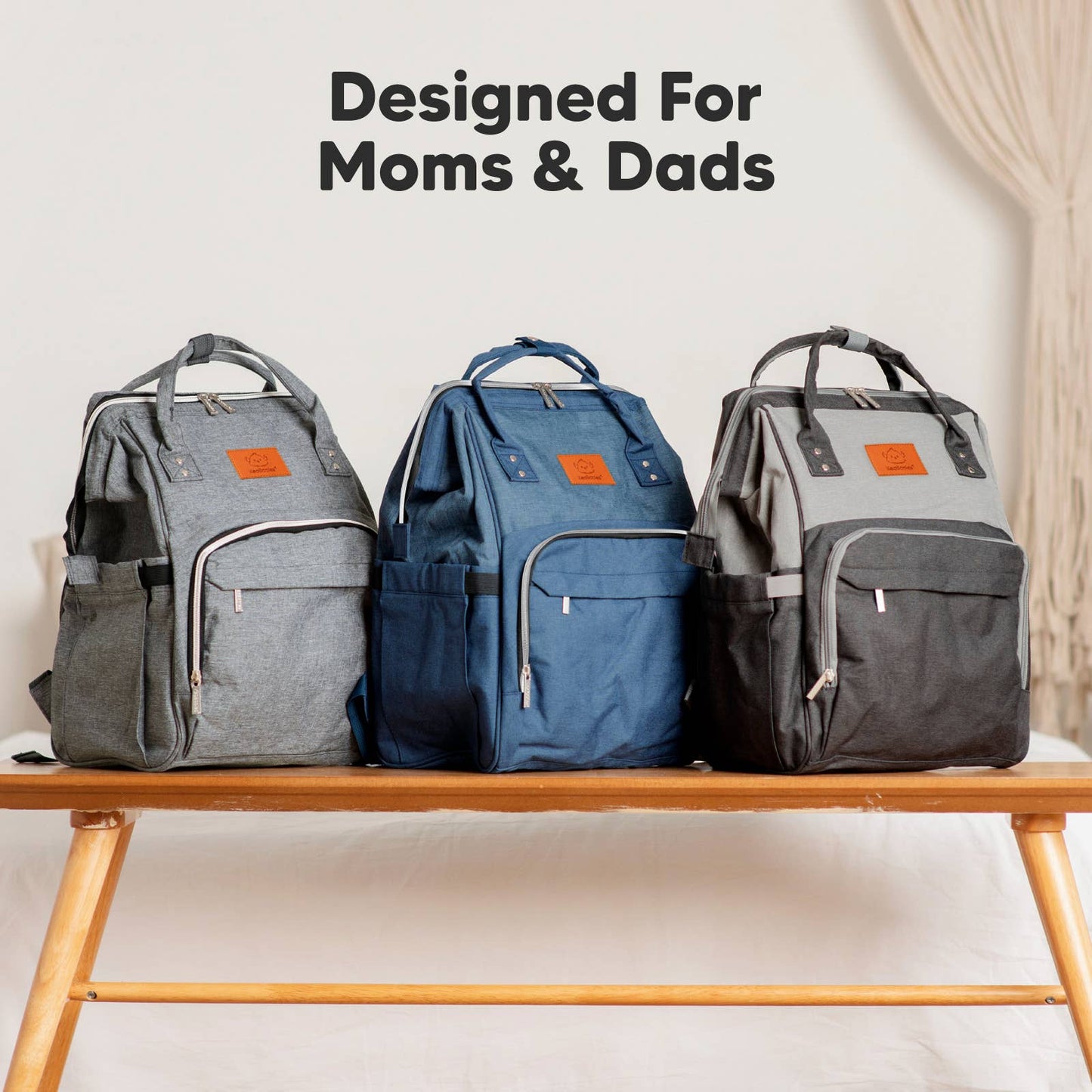 KeaBabies Original Diaper Bag Backpack, Baby Bags with Changing Pad