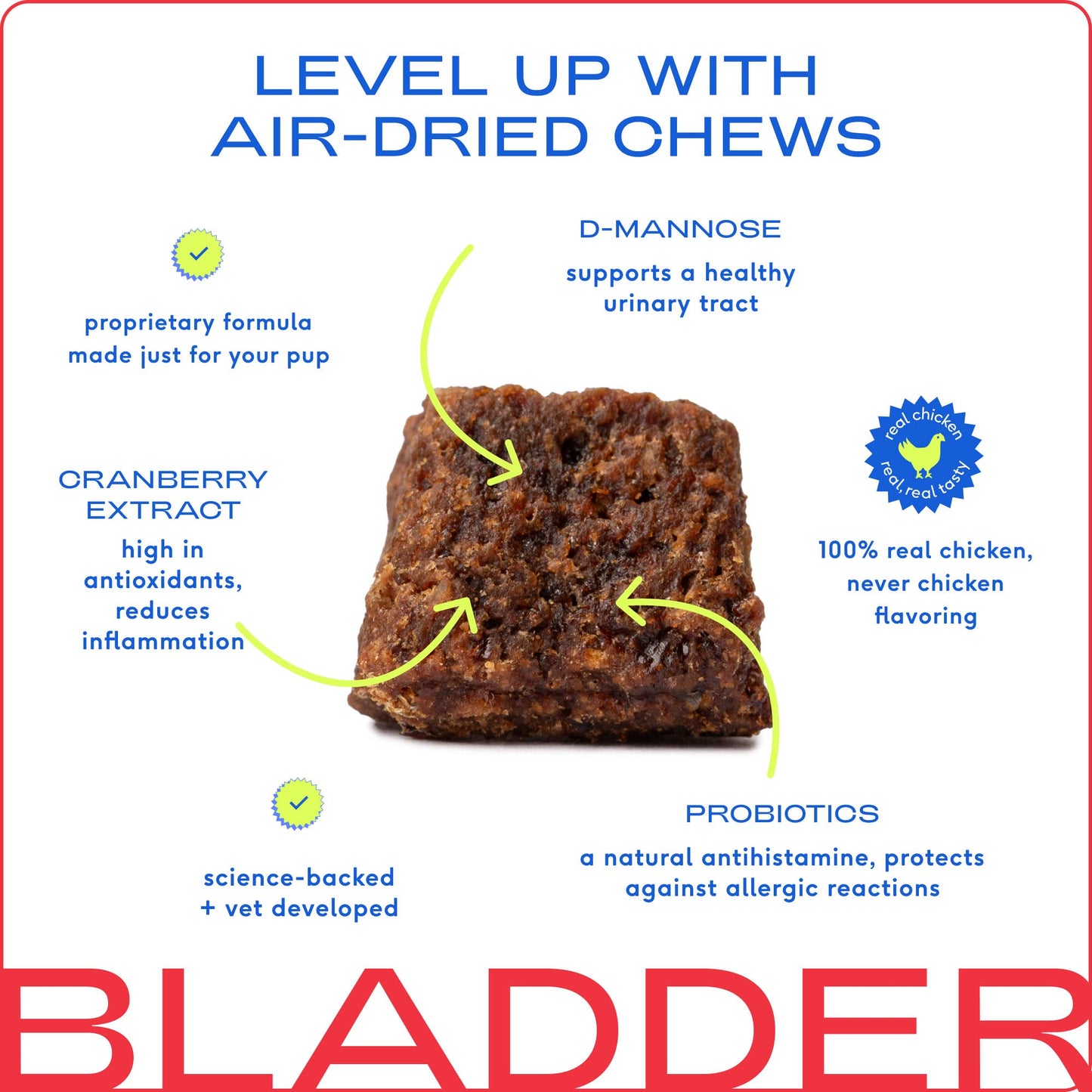 Native Pet Cranberry Bladder Chews, Kidney & Urinary Supplement for Dogs