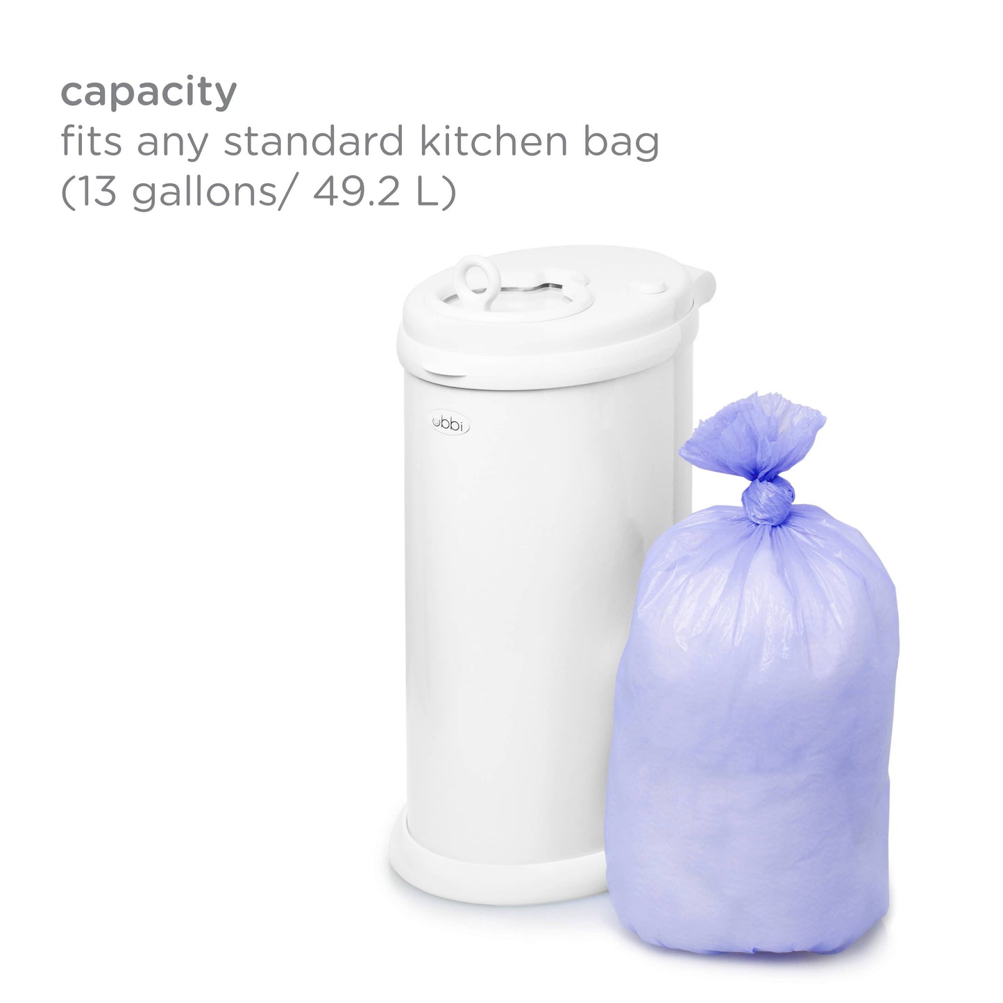 Ubbi - Baby Diaper Pail Plastic Waste Bags, 75 Count