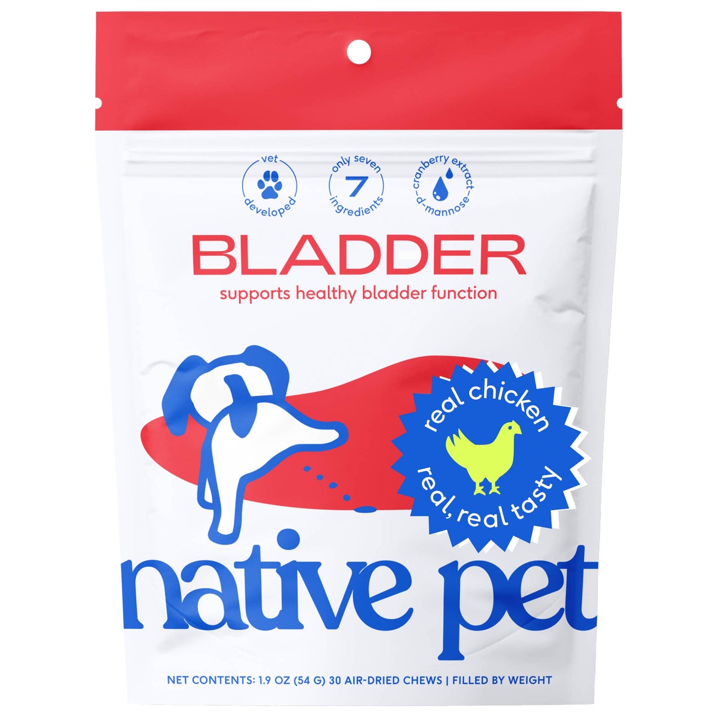 Native Pet Cranberry Bladder Chews, Kidney & Urinary Supplement for Dogs
