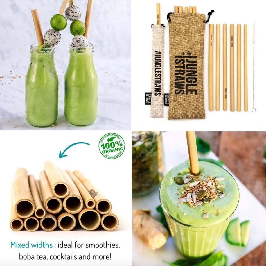 Bamboo Drinking Straws - Reusable Straws