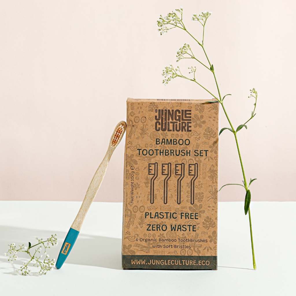 Bamboo Toothbrushes x4 | Eco Friendly Toothbrush Refills