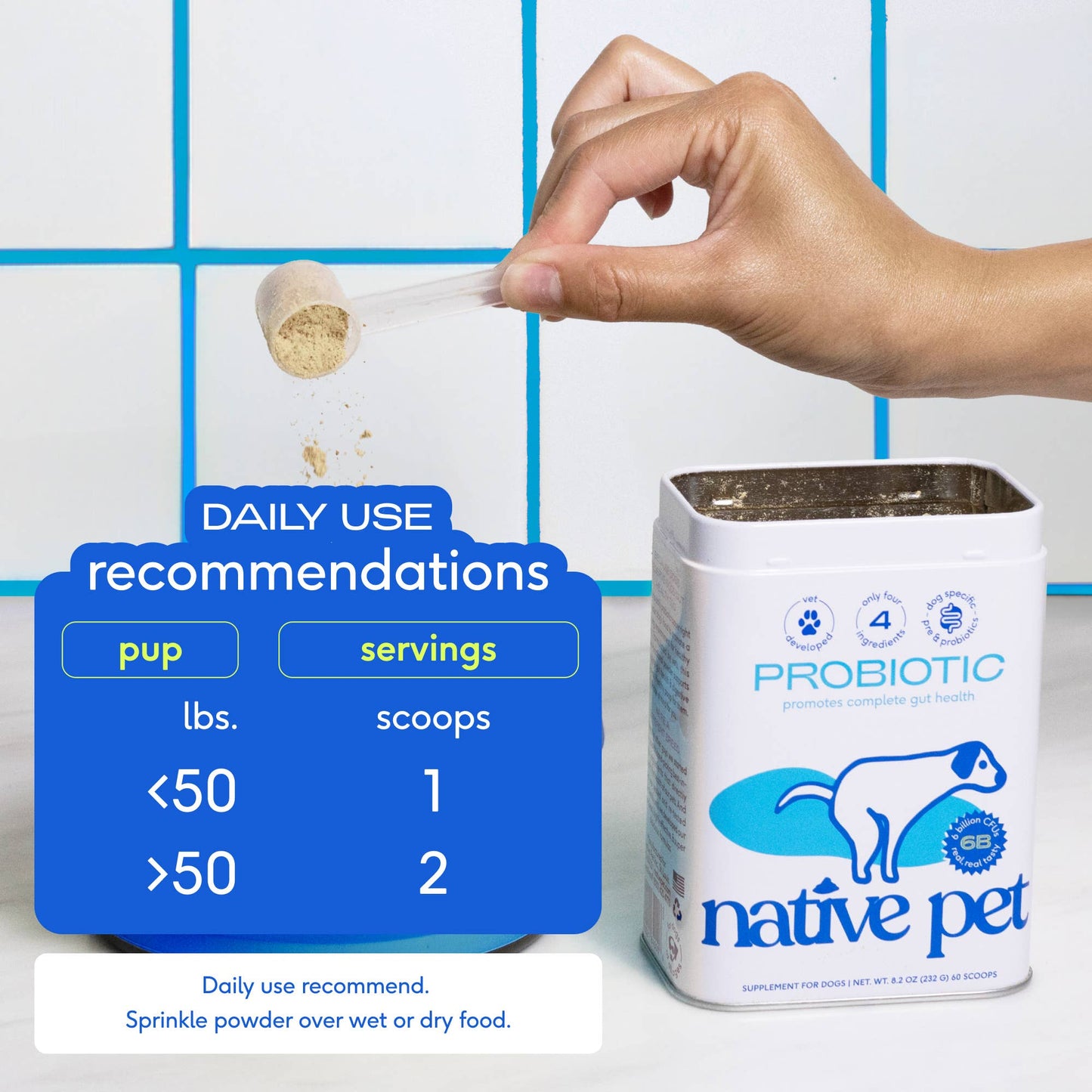 Native Pet Probiotic & Prebiotic Powder Supplement