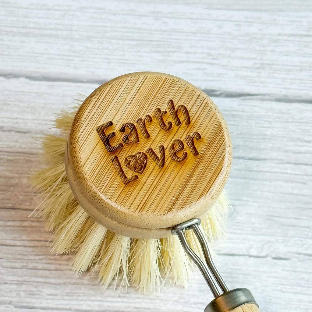 Reusable Dish Brush Replacement Head | Bamboo Brushes: Soft Bristles (Sisal fiber)