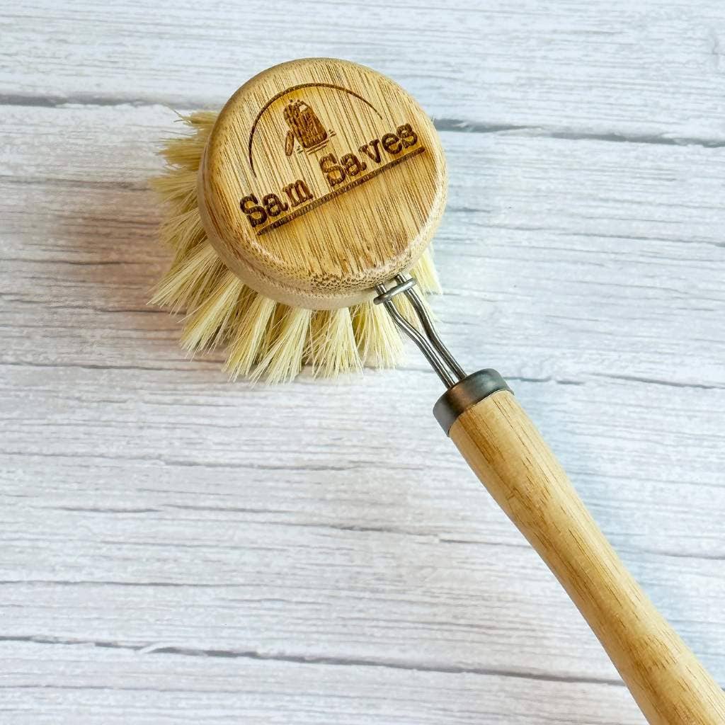 Reusable Bamboo Dish Brush | Eco Washing Up Cleaning Brushes: Dish brush (Equipped with soft head)
