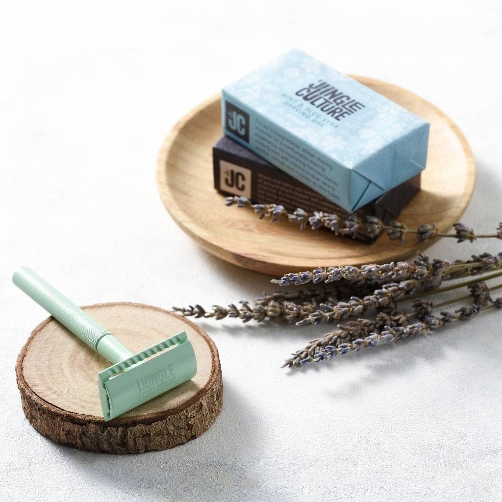 Shaving Soap Bar - Zero Waste Solid Shaving Cream, Gel, Foam: Aloe Vera & Soothing Mint