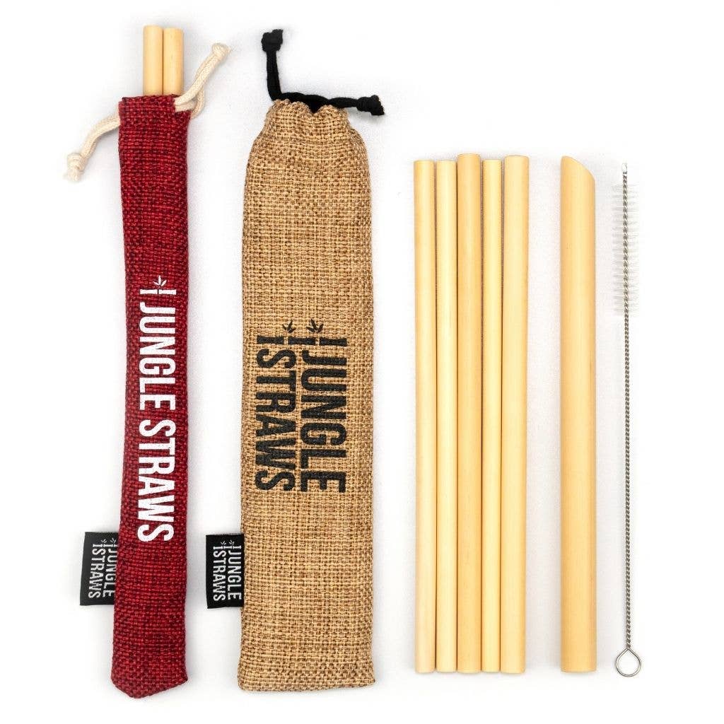 Reusable Bamboo Drinking Straw Set - Sage (Light Green)