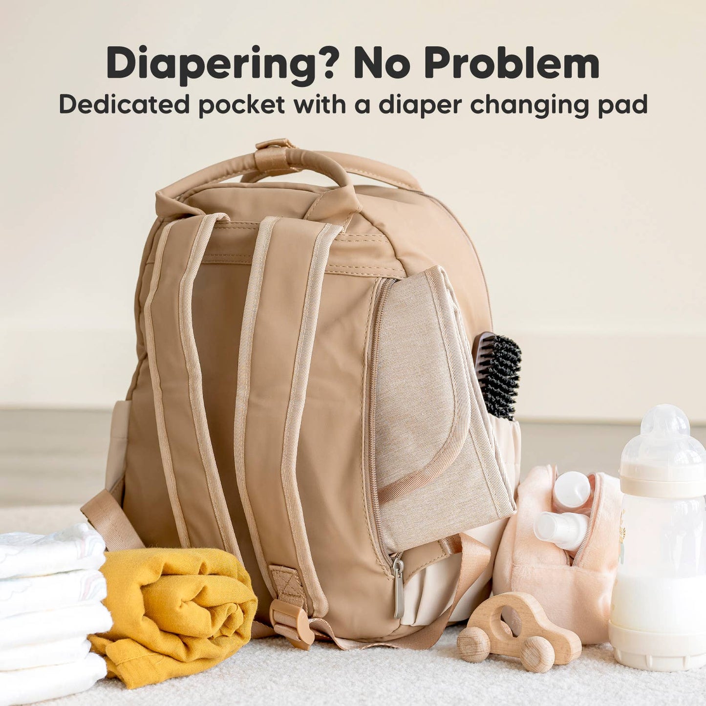 KeaBabies Play Diaper Bag Backpack, Baby Bag with Changing Pad