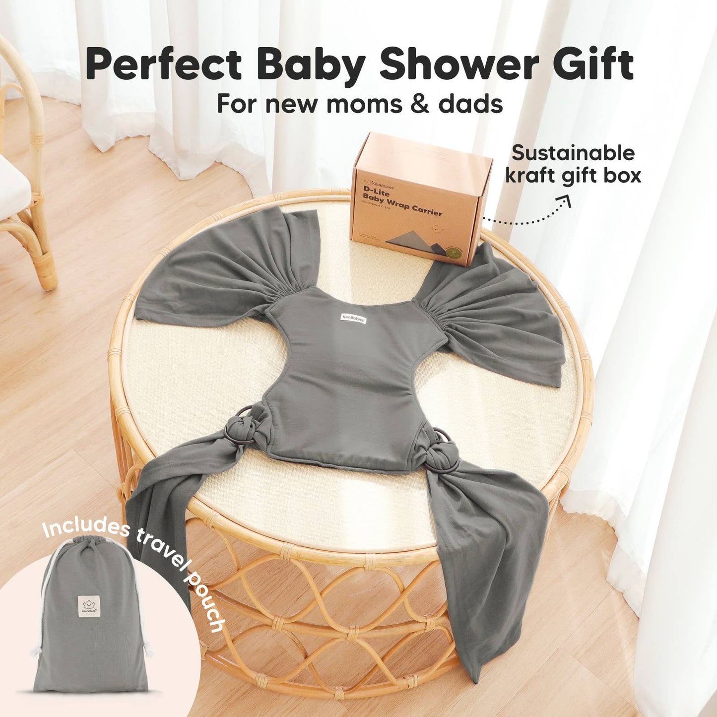KeaBabies D-Lite Wrap Carrier