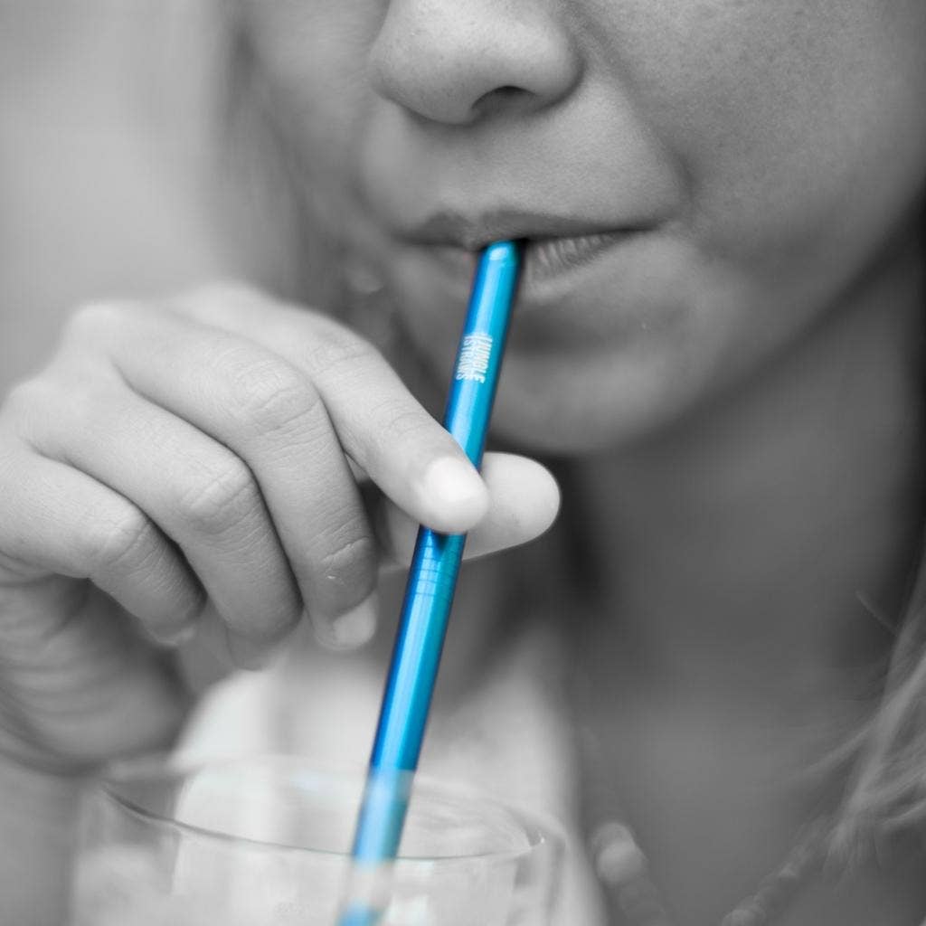Stainless Steel Straws, Metal Drinking Straws (Singular): Rainbow / 6mm