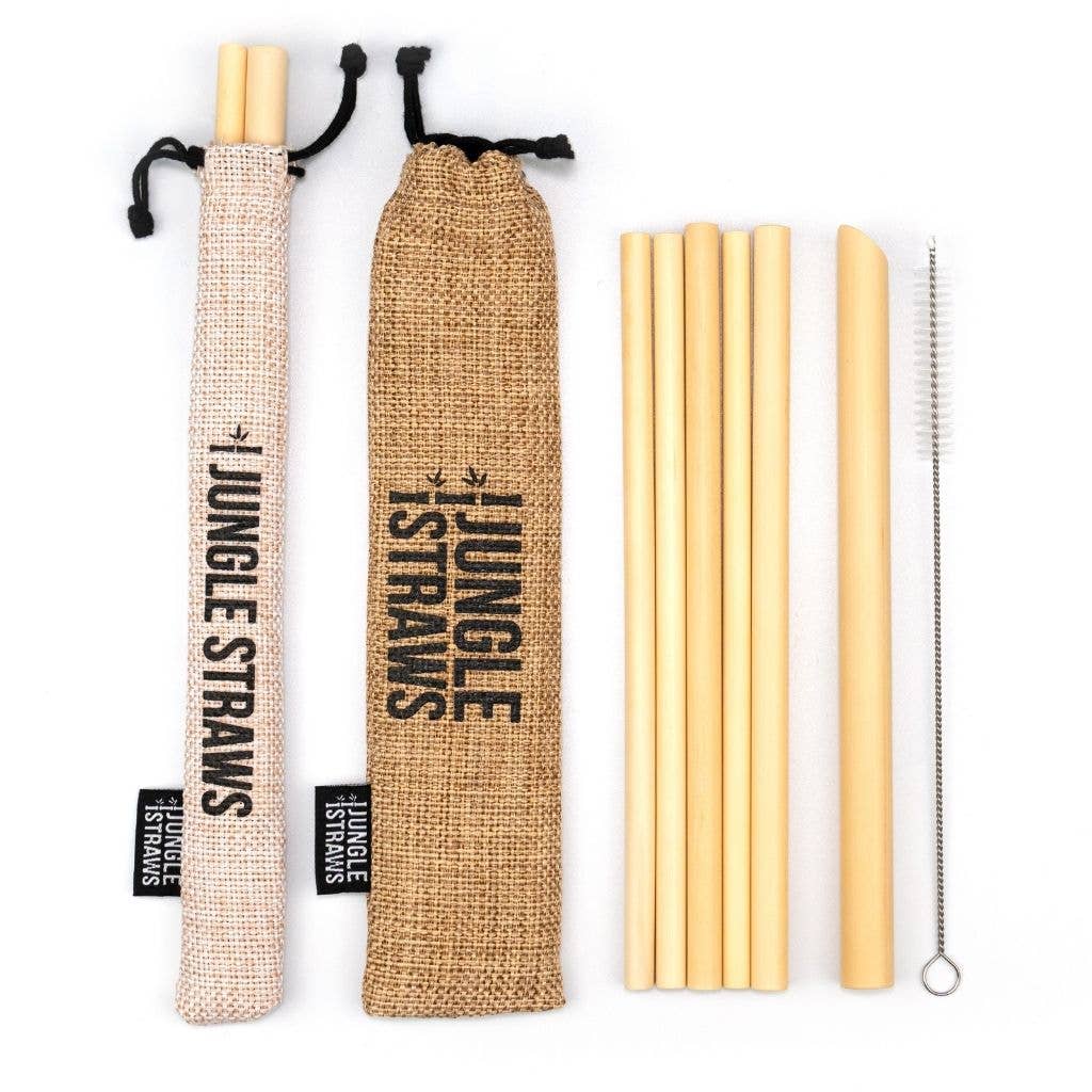 Reusable Bamboo Drinking Straw Set - Sage (Light Green)
