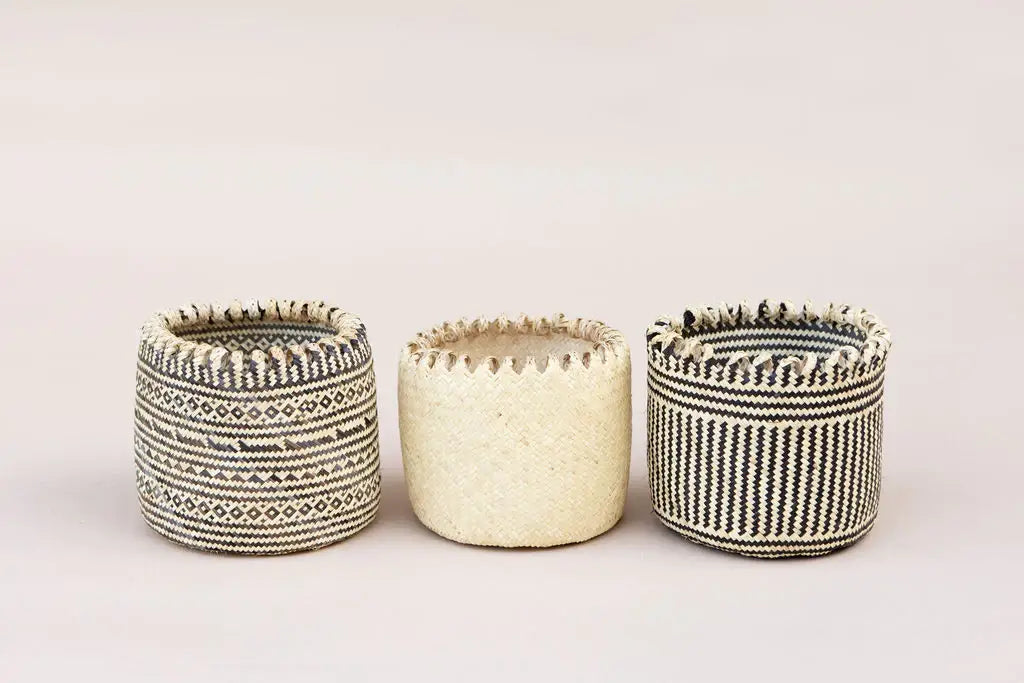 Artisanal Handmade Eco Storage Basket: Beige