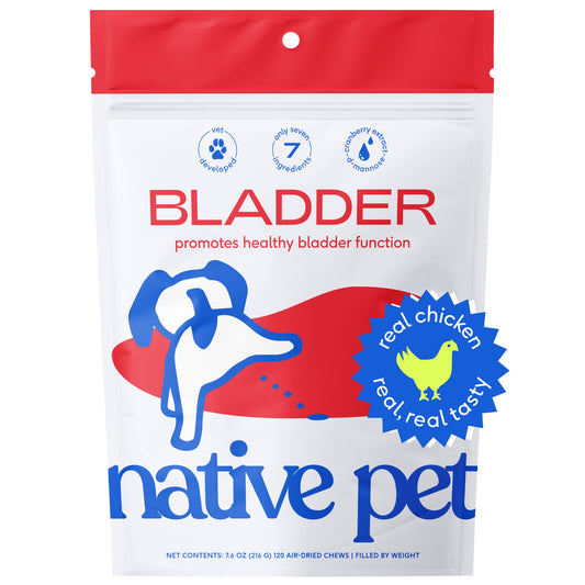 Native Pet Cranberry Bladder Chews, Kidney & Urinary Supplement for Dogs