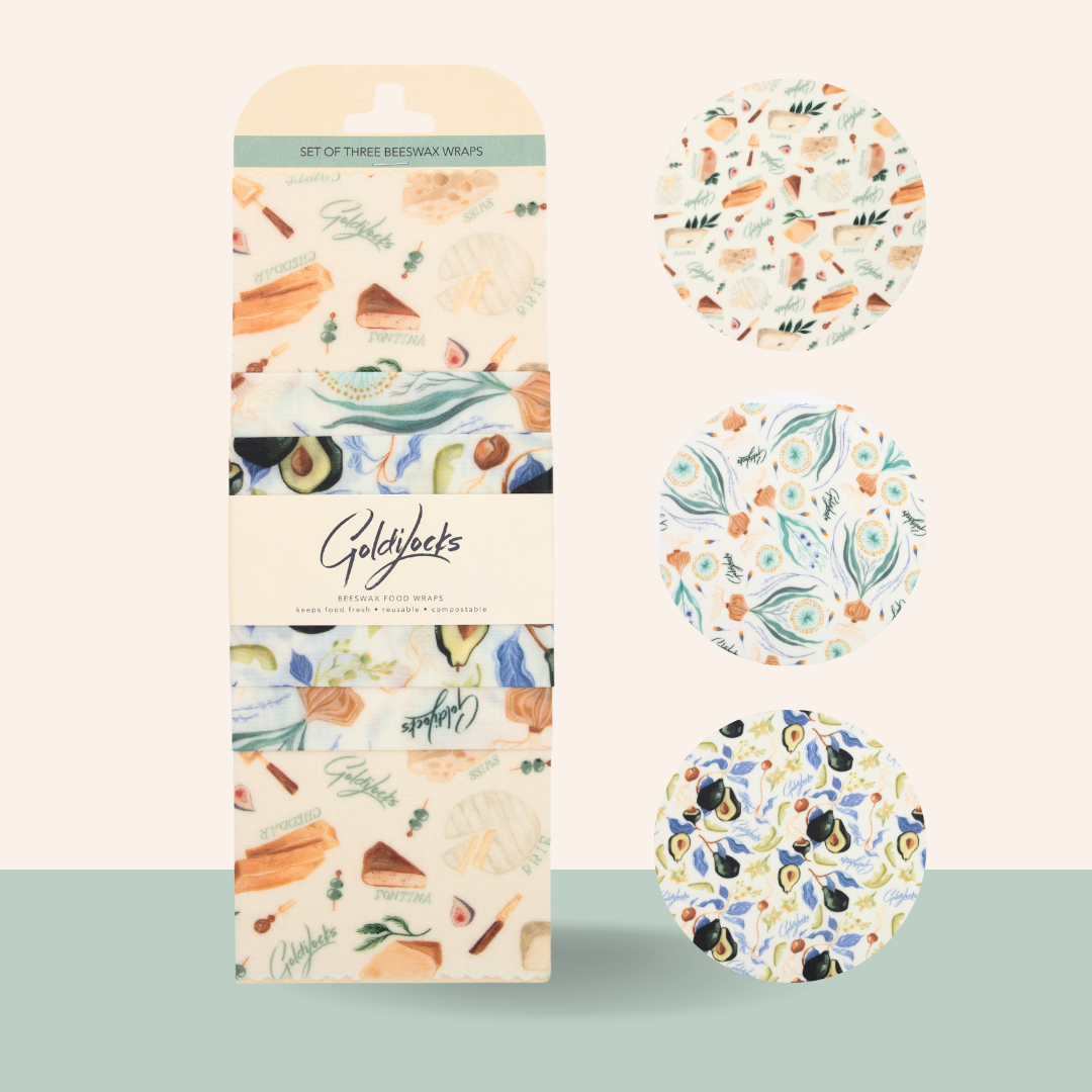 Beeswax Reusable Food Wraps: Sets of 3