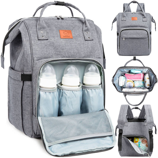 KeaBabies Original Diaper Bag Backpack, Baby Bags with Changing Pad