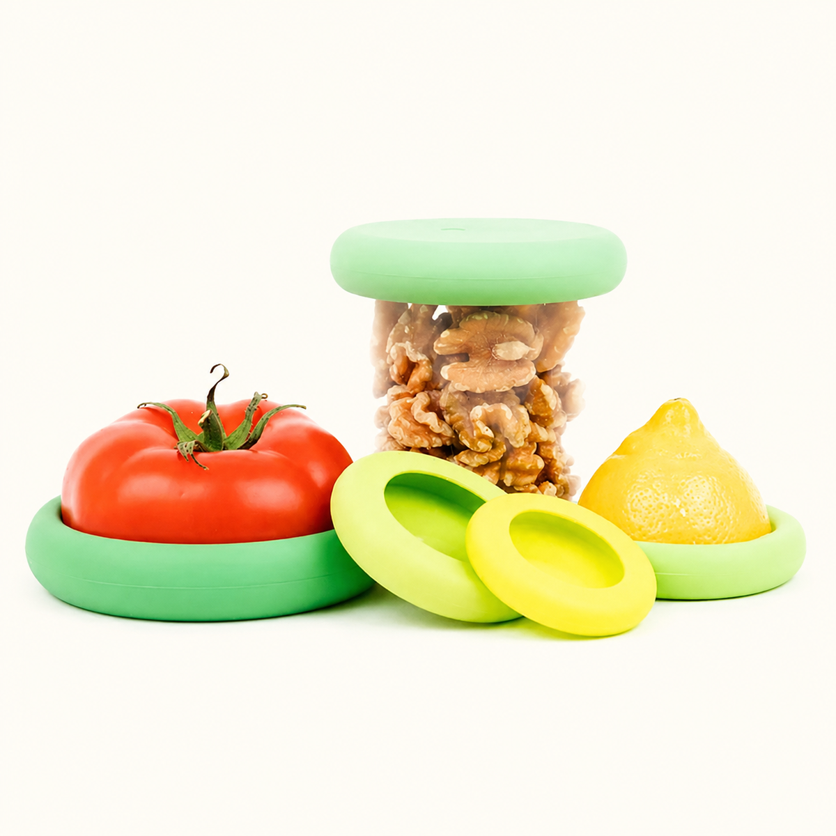 Reusable Silicone Food Savers – Sage Green (Set of 5)
