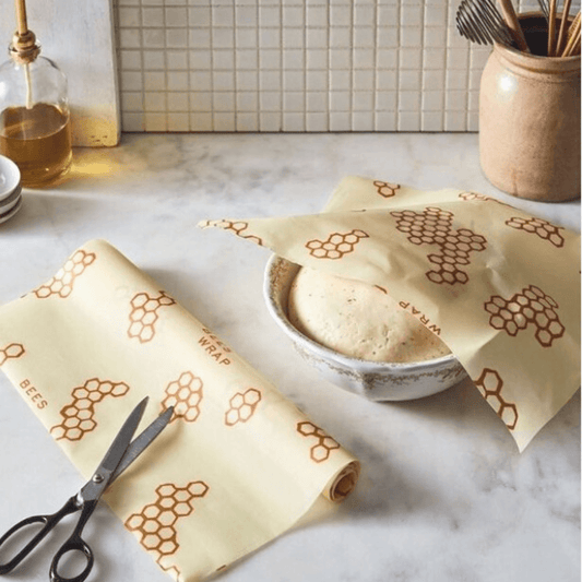 Beeswax Food Wrap Roll- Honeycomb Print