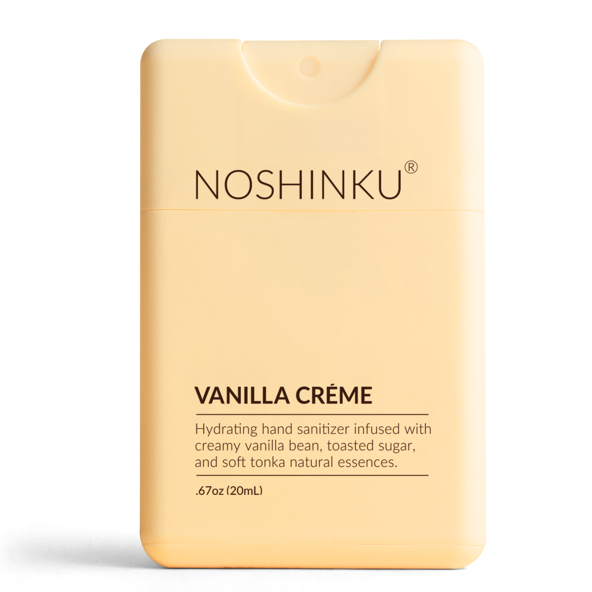 Noshinku - Refillable Vanilla Créme Hydrating Hand Sanitizer Spray