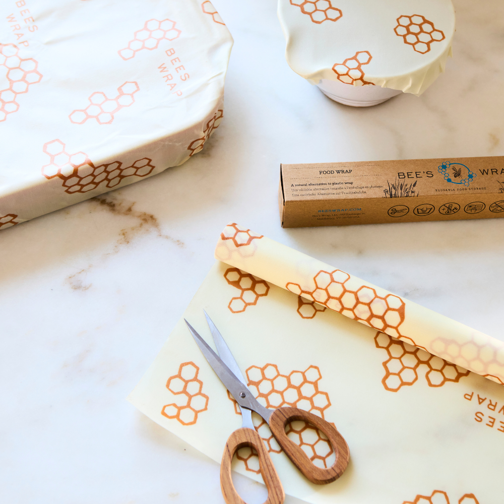 Beeswax Food Wrap Roll- Honeycomb Print