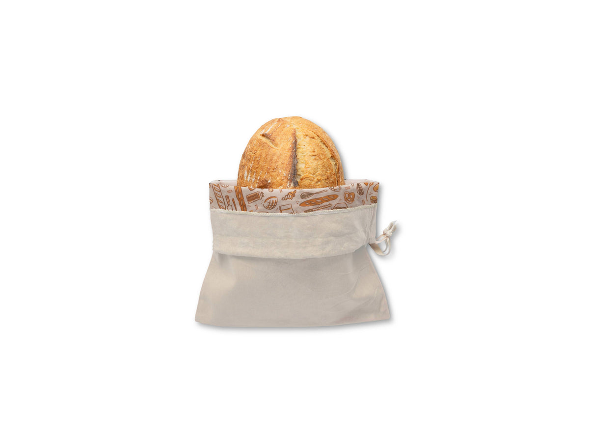 Beeswax Lined Artisan Bread Bag- Natural