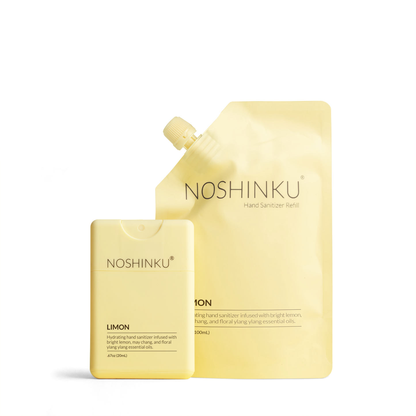 Pocket Sanitizer and Refill Sets: Orange-Eucalyptus-Limon