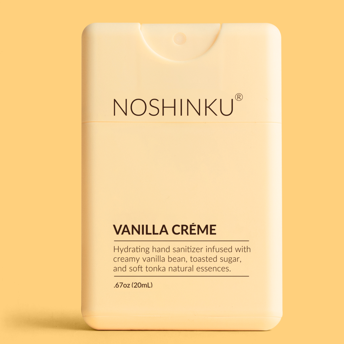 Noshinku - Refillable Vanilla Créme Hydrating Hand Sanitizer Spray