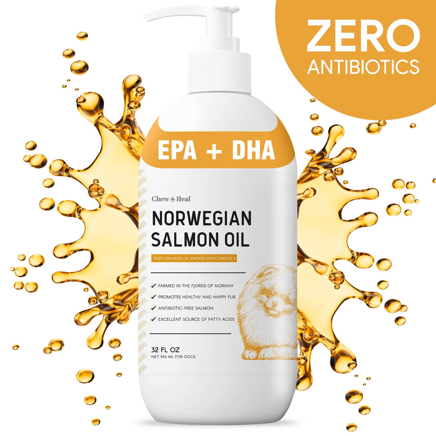 Norwegian Salmon Oil Skin & Coat for Dogs & Cats