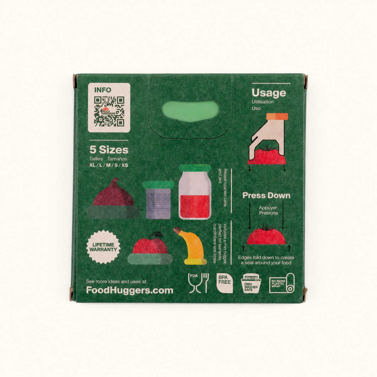 Reusable Silicone Food Savers – Sage Green (Set of 5)